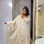 Ivory Embroidered Elegance Kurti Set