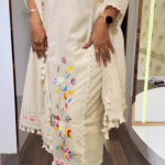 Ivory Embroidered Elegance Kurti Set - Image 3